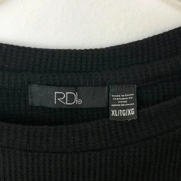 RDI black full sl thermal blouse XL - Picture 4 of 5
